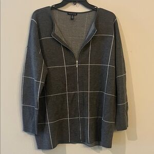 Eileen Fisher merino wool Gray zip up